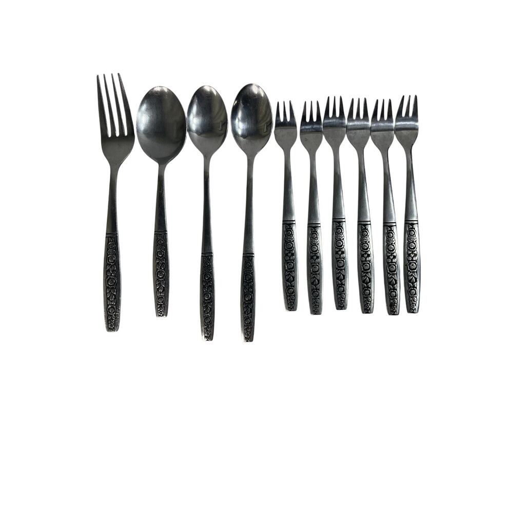 10 Pc Northland Stainless Korea Flatware Set Vintage